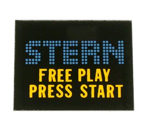 1 plaquette LOGO Stern "free play" pour Monnayeur